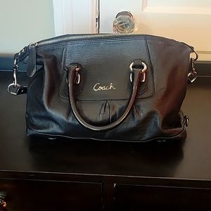 Black Coach double-handle purse